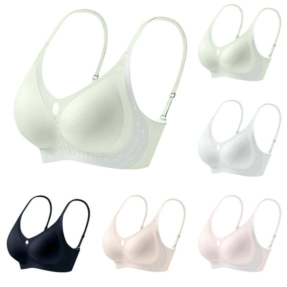 YHAJDS Women's Seamless Comfortable Daily Bra, Bras for Women Wireless Bra for Women Solid Color Seamless Soft Support T-shirt Bra