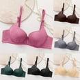 thumbnail image 1 of YHAJDS Women's Seamless Comfortable Daily Bra， Wireless Bra for Women Everyday Bras Solid Color Backless Bra with Push Up Support Lightweight Breathable Fabric Adjustable Straps, 1 of 5