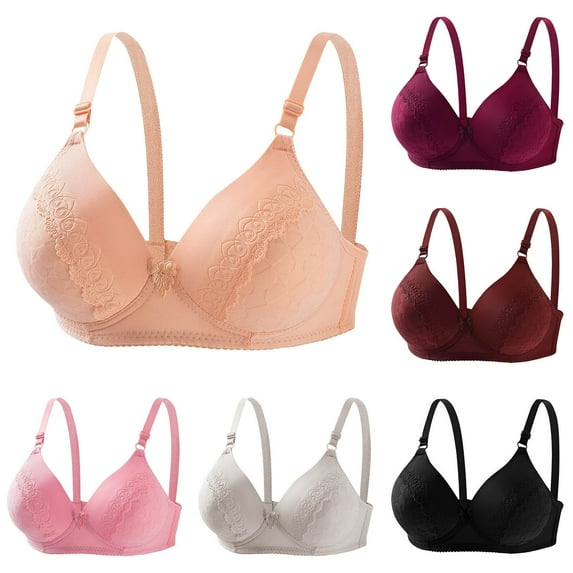 YHAJDS Women's Seamless Comfortable Daily Bra, Women's Bra for Everyday Wear Solid Color Adjustable Shoulder Straps Back Closure Breathable Soft Support A Cup