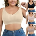 thumbnail image 1 of YHAJDS Women's Seamless Comfortable Daily Bra， Women's Bras Everyday Bras Push Up T-shirt Bra with Underwire Lightly Padded Cups for Lift and Support Breathable and Comfortable, 1 of 4