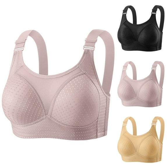 YHAJDS Women's Seamless Comfortable Daily Bra， Women's Bras Everyday Bras Solid Color Wireless Bra Lightly Padded Cups Seamless Look Under Clothing Breathable