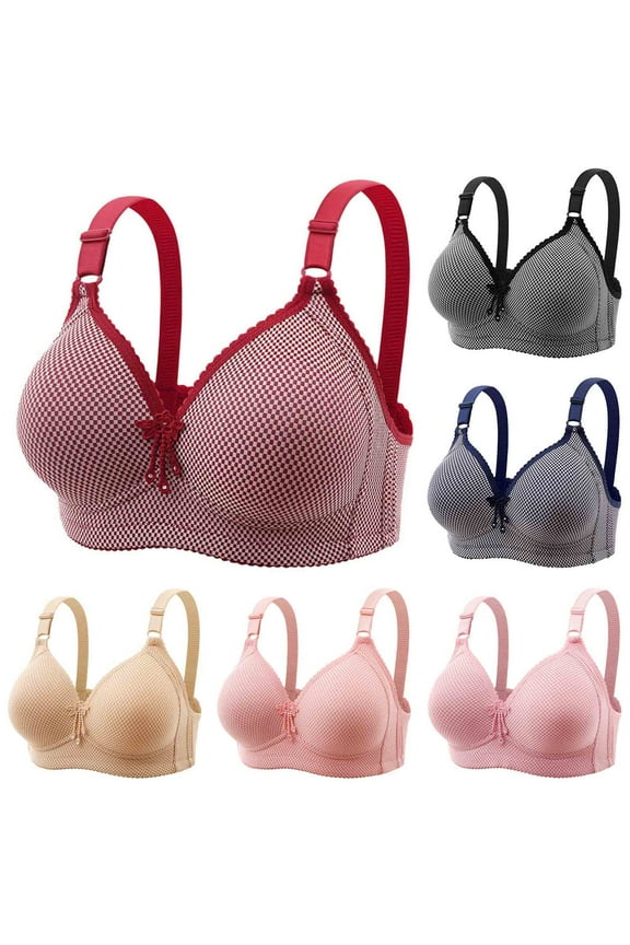 Women's Seamless Comfortable Daily Bra, Women's Bras Underwire E Cup Plus Size Lightly Padded With Side Support