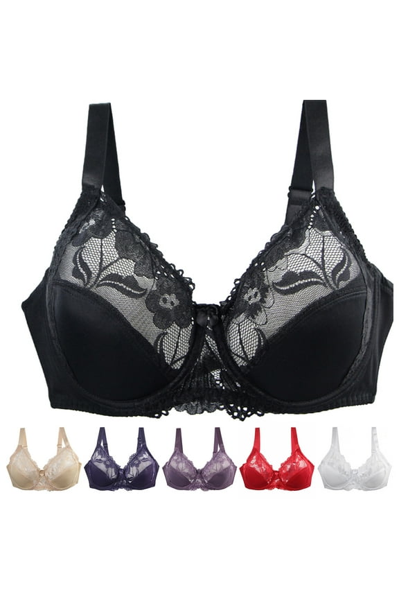 Women's Seamless Comfortable Daily Bra， Women's Bras Underwire F Cup Plus Size Lightly Padded With Side Support