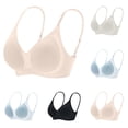 thumbnail image 1 of YHAJDS Women's Seamless Comfortable Daily Bra， Women's Bras Wireless Bra for Women Solid Color Breathable Soft Support T-shirt Bra, 1 of 5