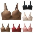 thumbnail image 1 of YHAJDS Women's Seamless Comfortable Daily Bra， Women's Seamless Bra Solid Color All Coverage Adjustment Support Side Boobs Sagging Comfortable, 1 of 4