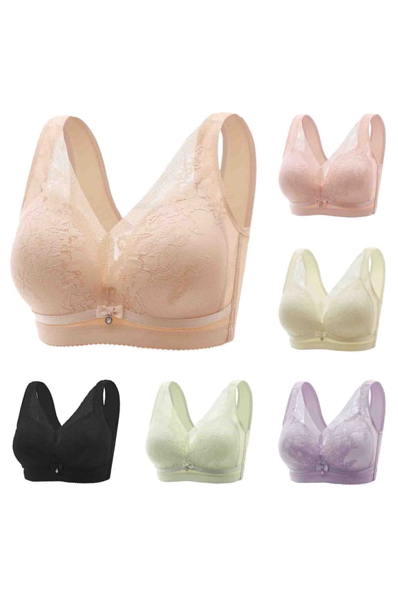 Women's Seamless Comfortable Daily Bra, Women's Tank Top Bra Lace Wireless Comfortable Breathable Side Support Side Boobs Lift