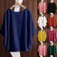 thumbnail image 1 of YHAJDS Women's Short Sleeve Tops Round Neck Loose Relaxed Fit Summer Casual Daily Tee Top, 1 of 7