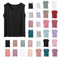 thumbnail image 1 of YHAJDS Women's Sleep Tank Top Sleeveless Pajamas Shirt Solid Loose Camisole, 1 of 4