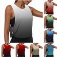 thumbnail image 1 of YHAJDS Women's Workout Tank Top Random Print Side Mesh Round Neck Sleeveless Beach Run, 1 of 9
