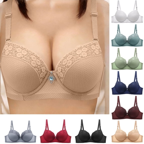 YHAJDS Womens Bra Wireless Molded Cup Lightly Lined Basic Underwear