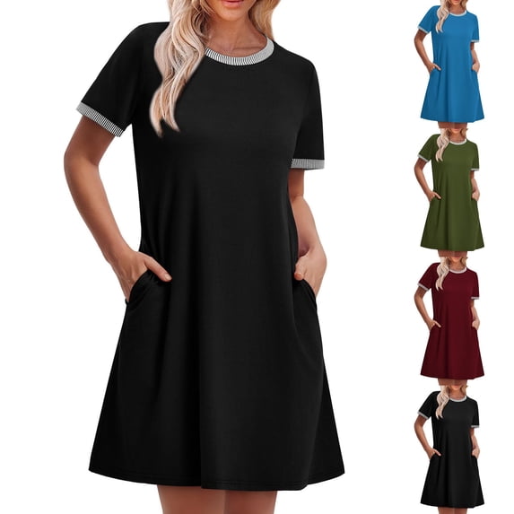 YHAJDS Womens Casual Dress Long Sleeve Button Down Ankle Length Maxi Dress Solid Color