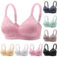 thumbnail image 1 of YHAJDS Womens Everyday Wireless Bras Push Up Lightly Padded Lace Daily Wear, 1 of 5