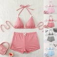 thumbnail image 1 of YHAJDS Womens High Waist Bikini Set Drawstring Adjustment Push Up Two Piece Swimwear, 1 of 5