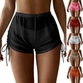 thumbnail image 1 of YHAJDS Womens High Waist Swim Shorts Mesh Drawstring Bikini Bottoms Beach Summer, 1 of 4
