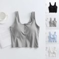 thumbnail image 1 of YHAJDS Womens Pajama Set Solid Color Button Front Built In Bra Sleeveless Camisole Top, 1 of 5