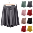 thumbnail image 1 of YHAJDS Womens Pajama Shorts Elastic Waist Mid Length Lounge Sleep Shorts, 1 of 5