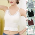 thumbnail image 1 of YHAJDS Womens Sleep Tank Top Sleeveless Pajamas Shirt Solid Color Lace Adjustable Strap Built in Bra, 1 of 3