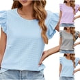 thumbnail image 1 of YHAJDS Womens Summer Tank Tops Sleeveless Casual Shirts Check Print Round Neck Sleeve Blouse, 1 of 5