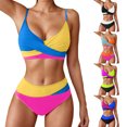 thumbnail image 1 of YHAJDS Womens Swimsuits Summer Color Bikini Set 2 Piece Bathing suit, 1 of 5