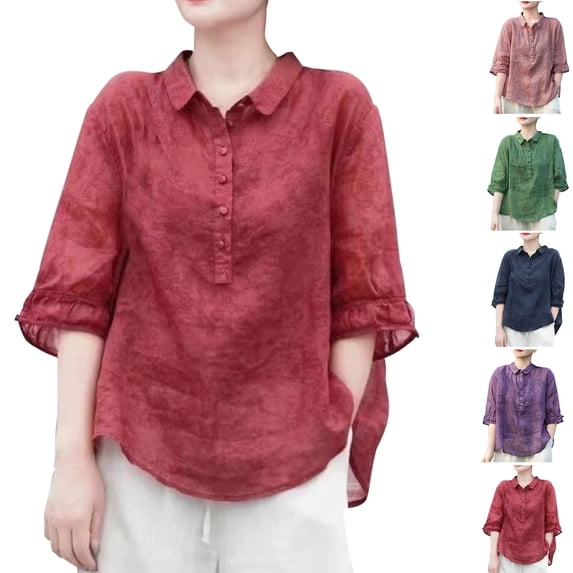 YHAJDS Womens T Shirts Blouses for Women Short Sleeve Asymmetric Neck Solid Color Casual Top