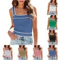thumbnail image 1 of YHAJDS Womens Tank Tops Neck Knit Sleeveless Sweater Vest Wicking Fabric For Spring And Summer, 1 of 5