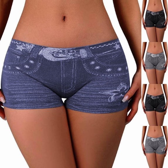 YHAJDS Womens Yoga Short Base Layer Pants Print High Stretch Breathable Mid Waist Bottoms