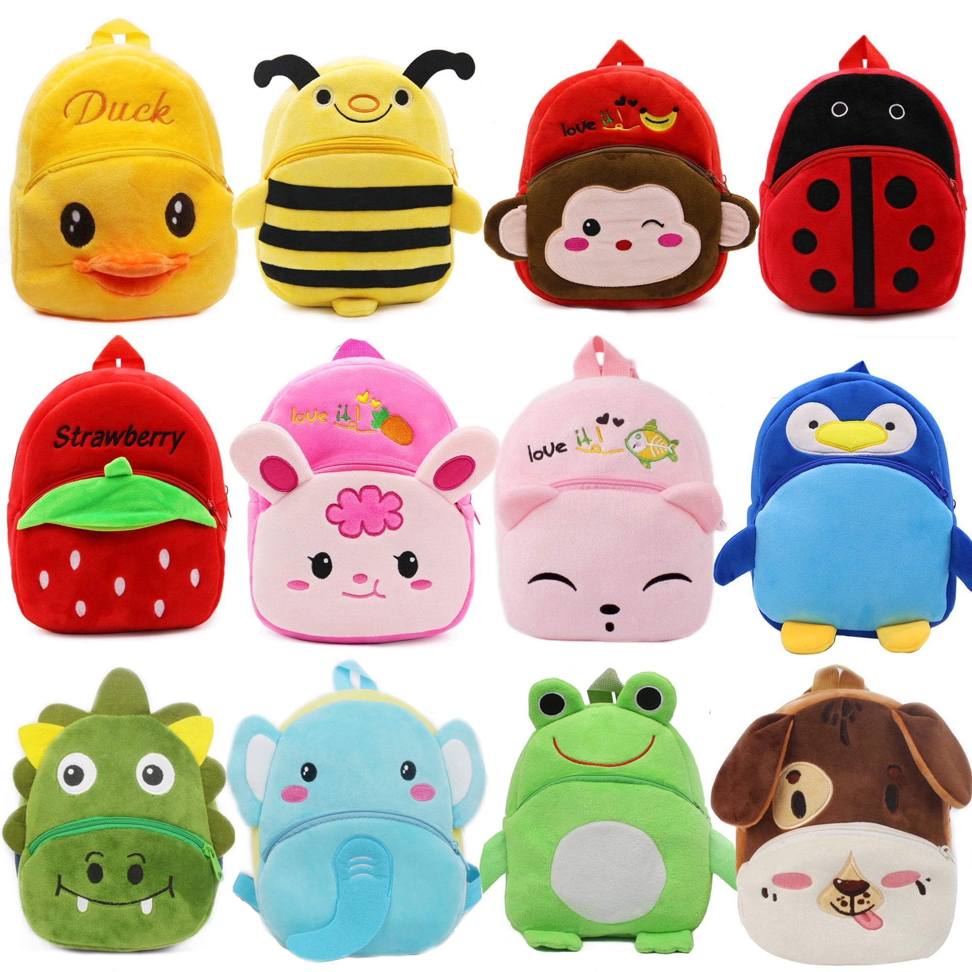 Svitbag Toddler Animal Cartoon Small Mini Backpack with Adjustable Straps  for Boys and Girls - Travel Carrier for Toys, Crafts, Essentials - Unique