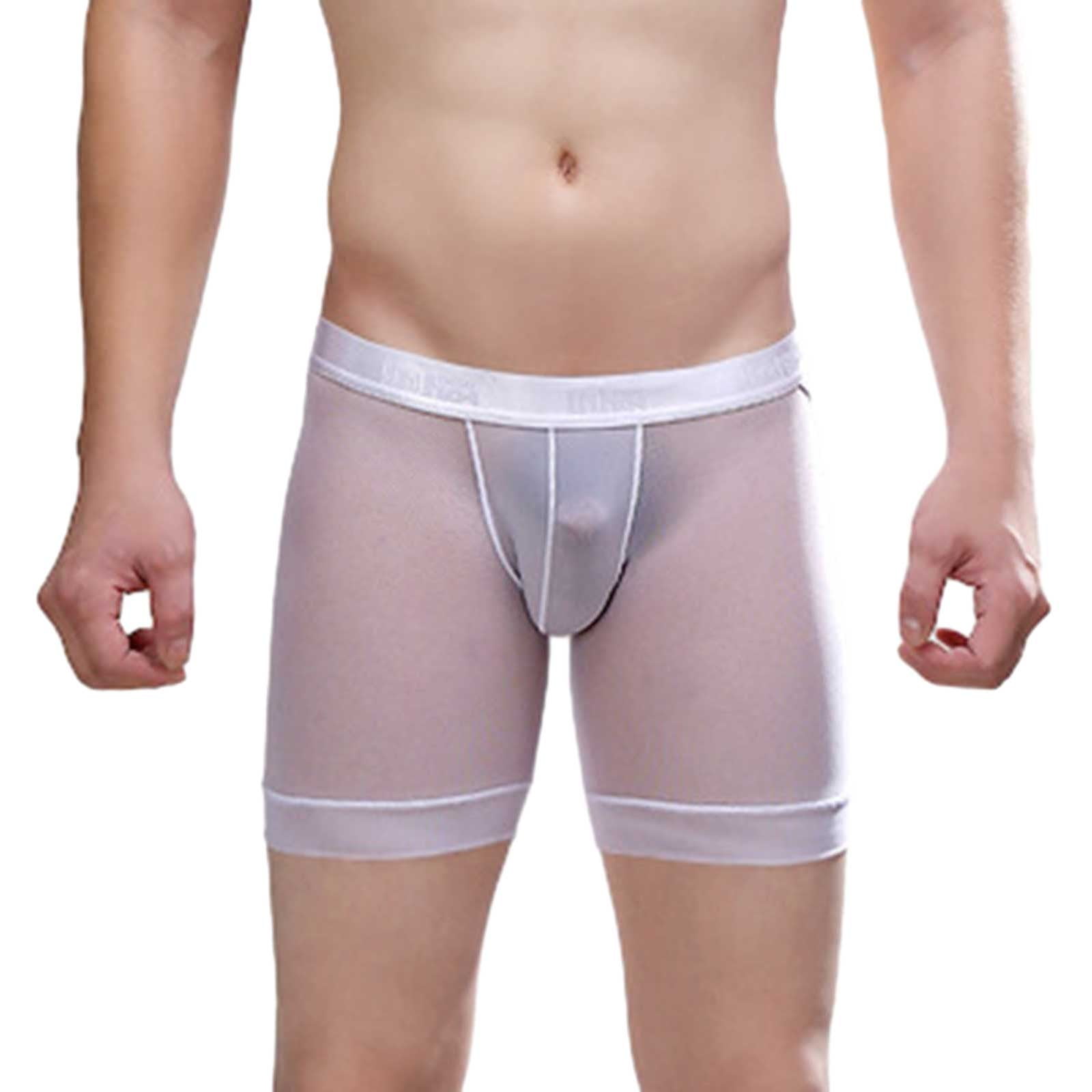 YHGFVOKJ Mens Underwear Sports Transparent Soft See Through Mesh Ice