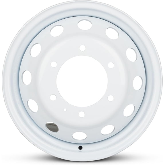 YHH 16" Painted White Rim for Ford Transit 350 DRW 2015-2025  OE Direct Replacement, Road Ready Car Wheel