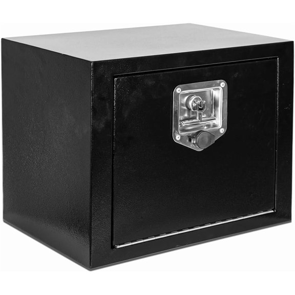 YHH 18" Steel Underbody Tool Box, T-Handle Lock, Waterproof, 18x12x14" for Pickup/Truck Bed/RV/Trailer Black