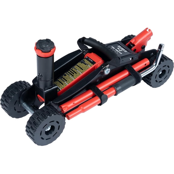 YHH 2 Ton (4400 lbs) Hydraulic Off-Road Floor Jack Big Wheels, Heavy-Duty Steel, Adjustable Saddle, for Trucks/SUVs/ATVs