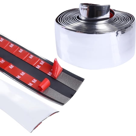 YHH 4"(100mm) Heavy Duty Automotive Chrome Trim Molding 30FT – UV-Protected Self Adhesive – For Cars Trucks Vans