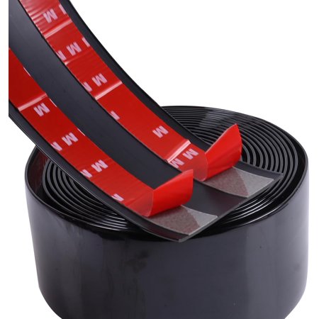 YHH 4"(100mm) Heavy Duty Automotive Trim Molding Glossy Black – Self Adhesive UV Protected – For Truck/RV/Boat – 50FT