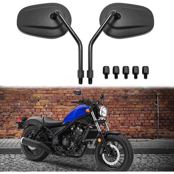 YHH 8/10mm Handlebar Rearview Mirrors for Honda Shadow/Yamaha/Suzuki/Kawasaki/Cruiser/Chopper/Street Bike