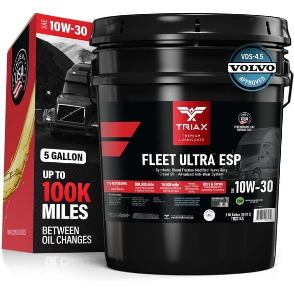 YHH Fleet Ultra ESP 10W-30 API CK-4 Licensed Synthetic Blend  Moly and Boron Boosted  Heavy Duty Diesel Engine Oil  Compatible with Volvo, Mack, Cummins, DD (5 Gallon)