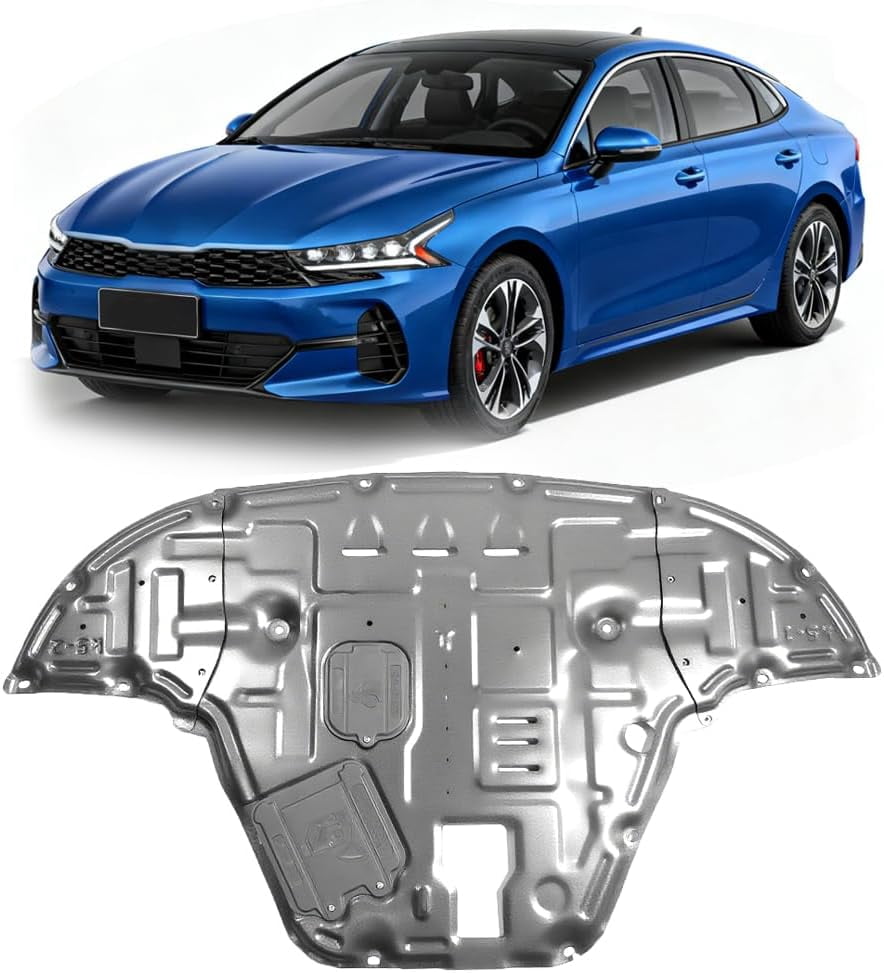 YHH Front Skid Plate – Fits Kia K5 2021-2025 – Heavy Duty Impact Resistant Engine Splash Shield – Underbody Guard Cover with Screw Hardware