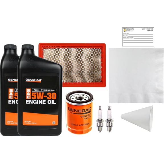 YHH Generac Maintenance Kit for 11KW Evolution Standby Units (2013)  Includes 5W-30 Synthetic Oil  0J93210SSM