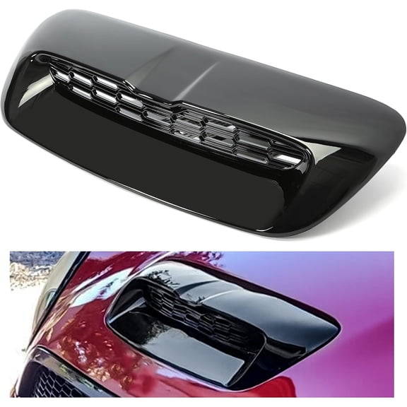 YHH Hood Bonnet Air Intake Vent Scoop Cover for 2007-2013 Mini Cooper S (R55/R56/R57/R58/R59), Black