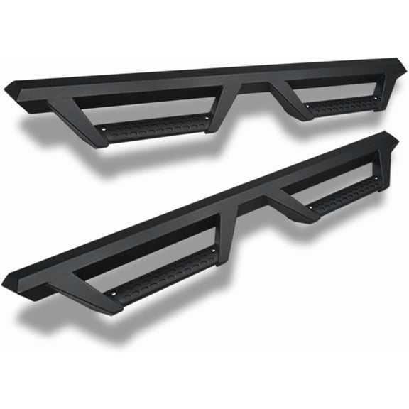 YHH Matte Black Hoop Drop Step Side Nerf Bars v2 for 2005-2022 Toyota Tacoma Access (Extended) Cab