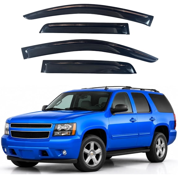 YHH Out-Channel Window Visors for Chevy Tahoe 2007-2014 4PC, Fits GMC Yukon