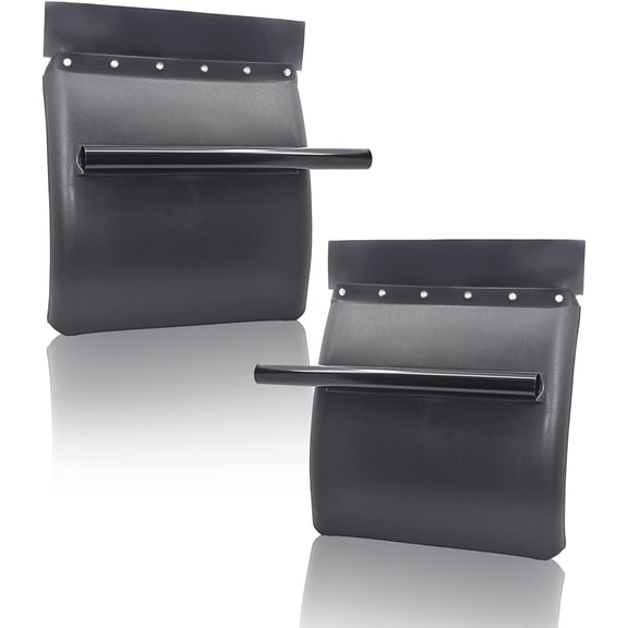 YHH Quarter Fenders for Semi Truck 24"x29" Black Poly Tube Bracket & Hardware Included Left & Right TRQF313