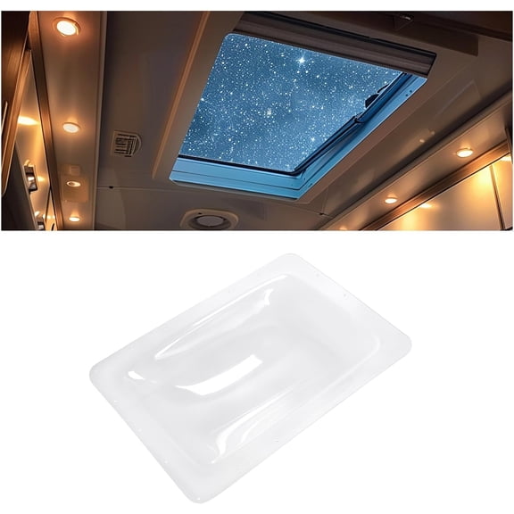 YHH RV Skylight Cover, 18" x 26" Universal Outer Dome, Fits 22" x 14" Skylight Openings, for Travel Trailer/RV/Camper/Truck, Clear