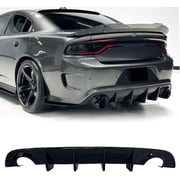 YHH Rear Diffuser for 2015-2023 Dodge Charger SRT Non-Widebody, Rear Bumper Lip Diffuser, Glossy Black