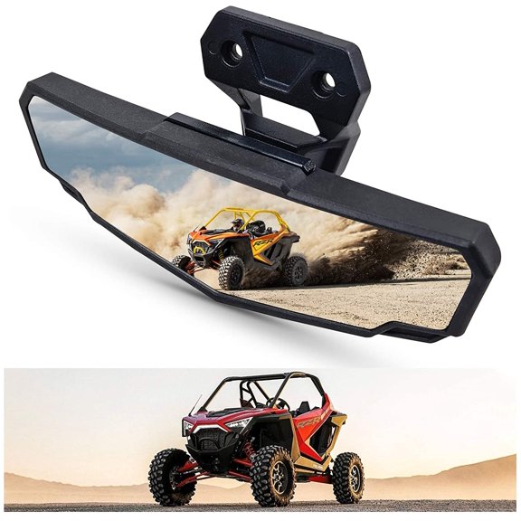 YHH Rear View Mirror for Polaris RZR XP/Pro XP/Pro R/Turbo R/Trail/S 2020-2026 Center Racing Convex, Replaces 2883763
