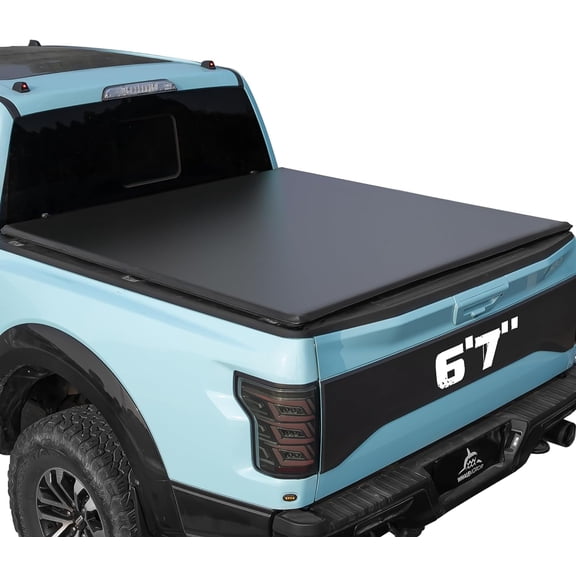 YHH Soft Quad-Fold Tonneau Cover Compatible with Chevy Silverado & GMC Sierra 1500 (2007-2026) and 2500/3500HD (2007-2019) 6.6ft Standard Box (No CarbonPro Bed)