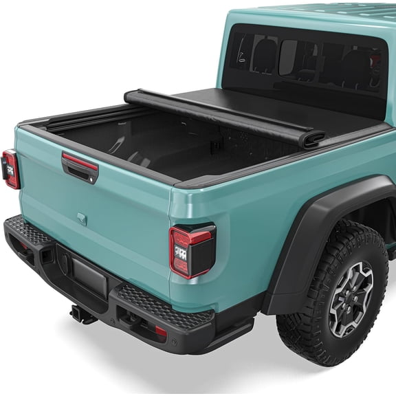 YHH Soft Roll-Up Tonneau Cover Fit for Jeep Gladiator JT (2020-2026) 5ft Bed with Trail Rail System