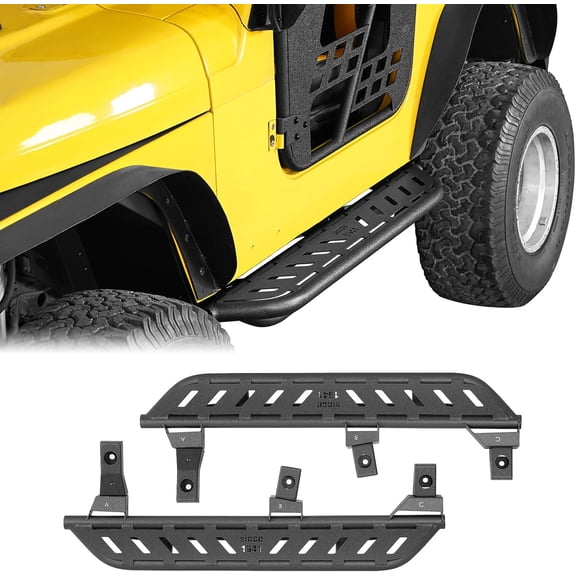 YHH TJ Rock Sliders Side Steps for 1997-2006 Jeep Wrangler TJ (Exclude Unlimited) Running Boards, Rocker Guard