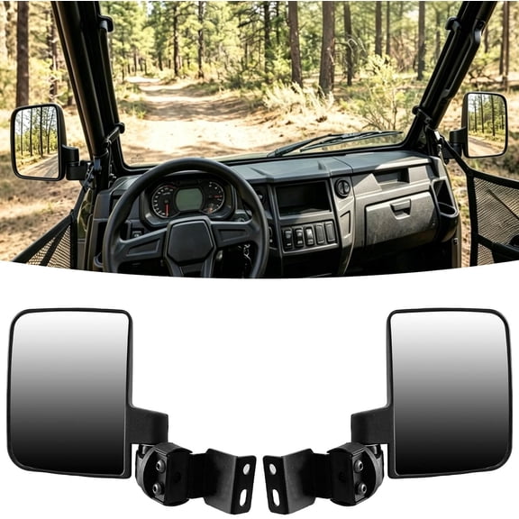 YHH UTV Side Mirrors for Polaris Ranger 570/500/900 2013-2025 Fits Pro-Fit Cab, Factory Cage & Lock N Ride, 360 Adjustable