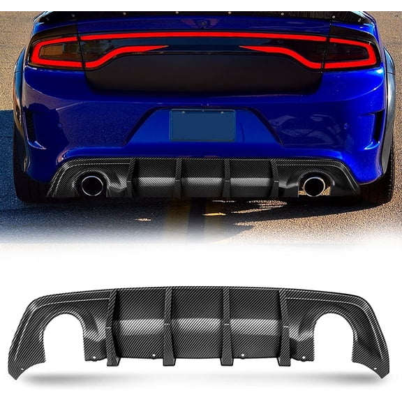 YHH V3 Rear Diffuser for 2020-2024 Dodge Charger Scat/SRT/Daytona/GT/R/T (Widebody) Carbon Fiber