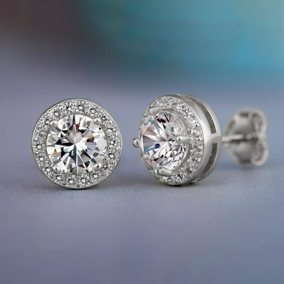 YHJSGKJ Silver Shiny AAA Zirconia Monolithic Earrings For Women Earrings Creative Zircon Earrings For Women